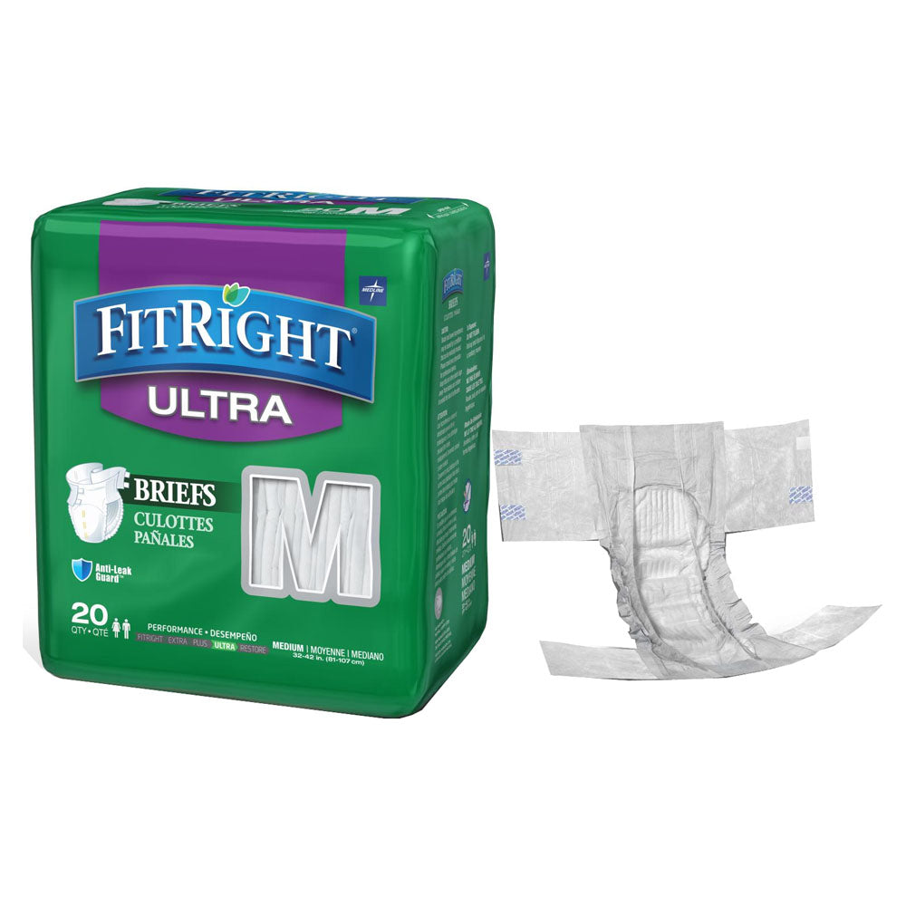 FitRight Ultra Brief Medium 32" - 42" 20 (PK)