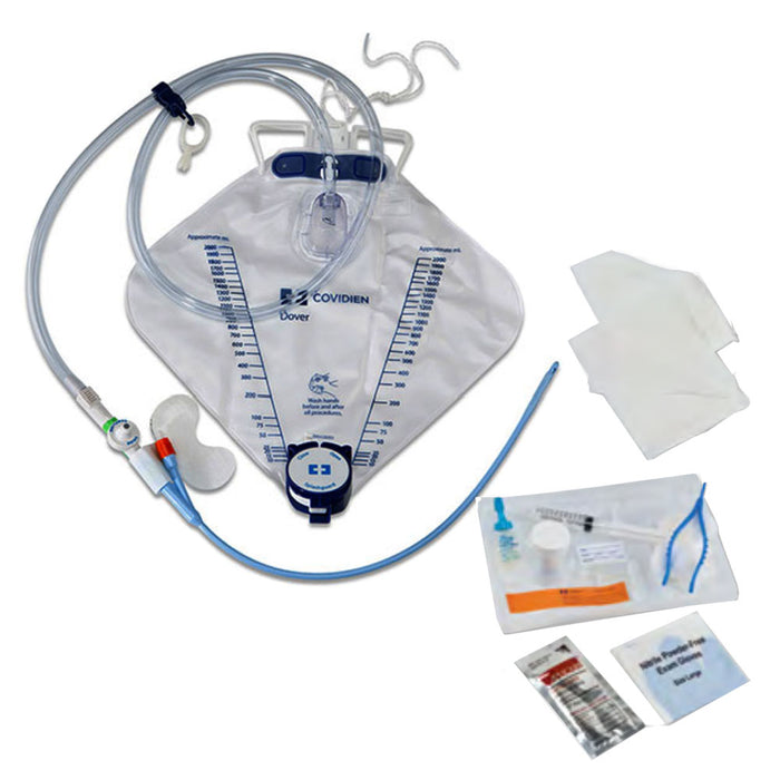 Dover 100% Silicone 2-Way Foley Catheter Tray, 14 Fr, 5 cc, with Securement Device 1 (EA)