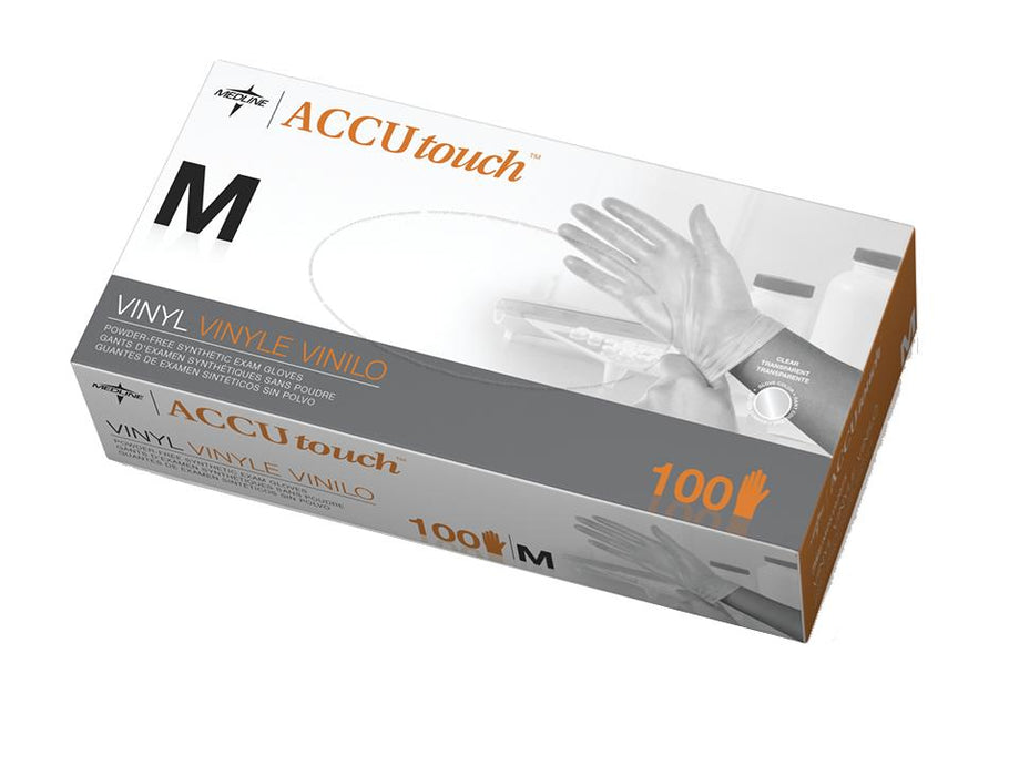 Accutouch Synthetic Exam Gloves - CA Only,Clear,Medium 100 (BX)