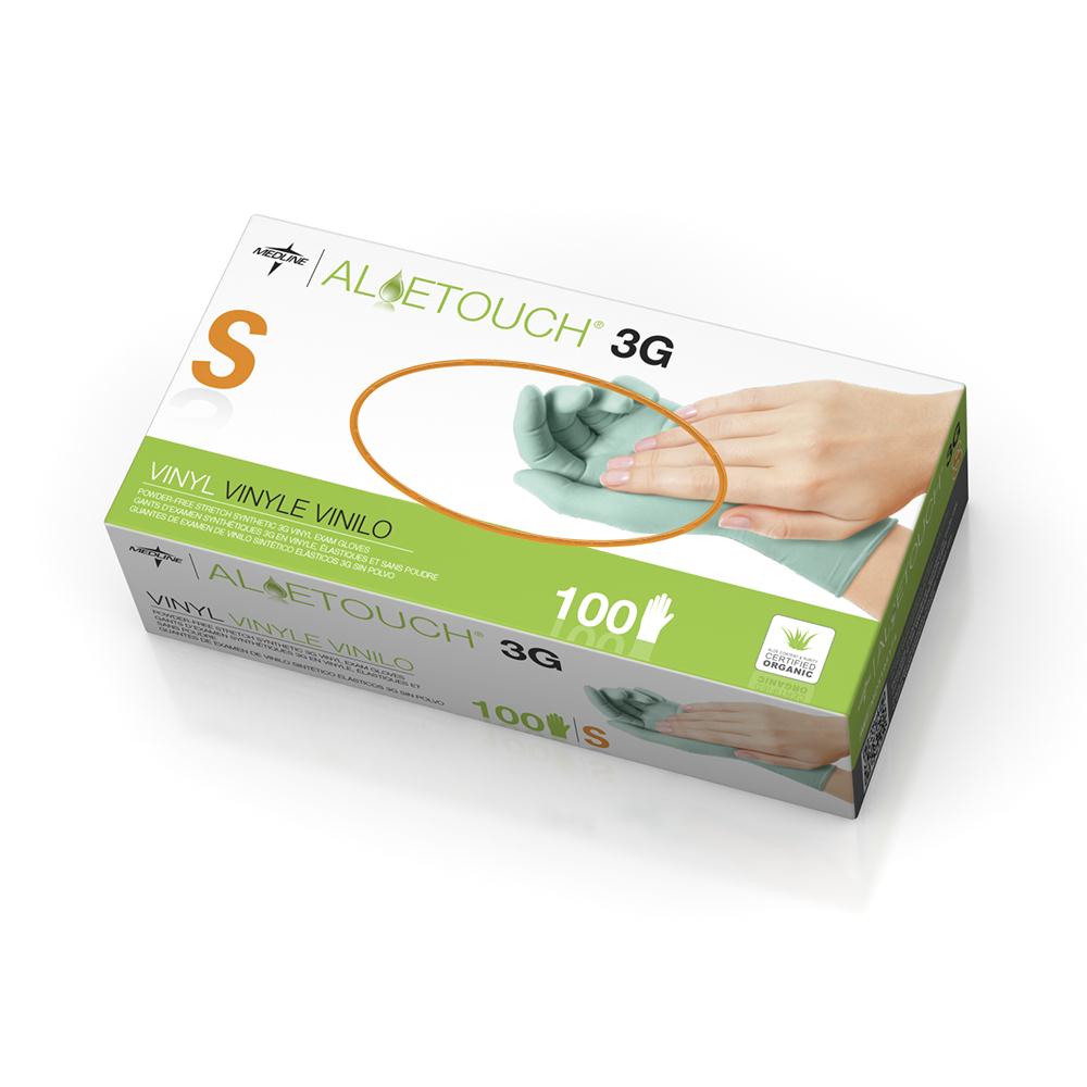 Aloetouch 3G Synthetic Exam Gloves - CA Only,Green,Small 1000 (CS)