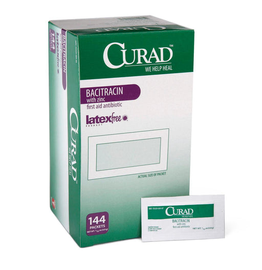 CURAD Bacitracin Antibiotic Ointments with Zinc,0.030 OZ 144 (BX)
