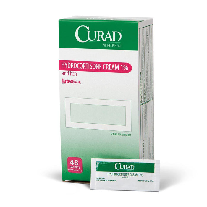 CURAD Hydrocortisone Anti-Itch Cream,0.050 OZ 48 (BX)