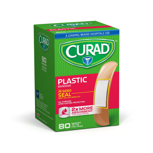 CURAD Plastic Adhesive Bandages,Tan,No 24 (CS)