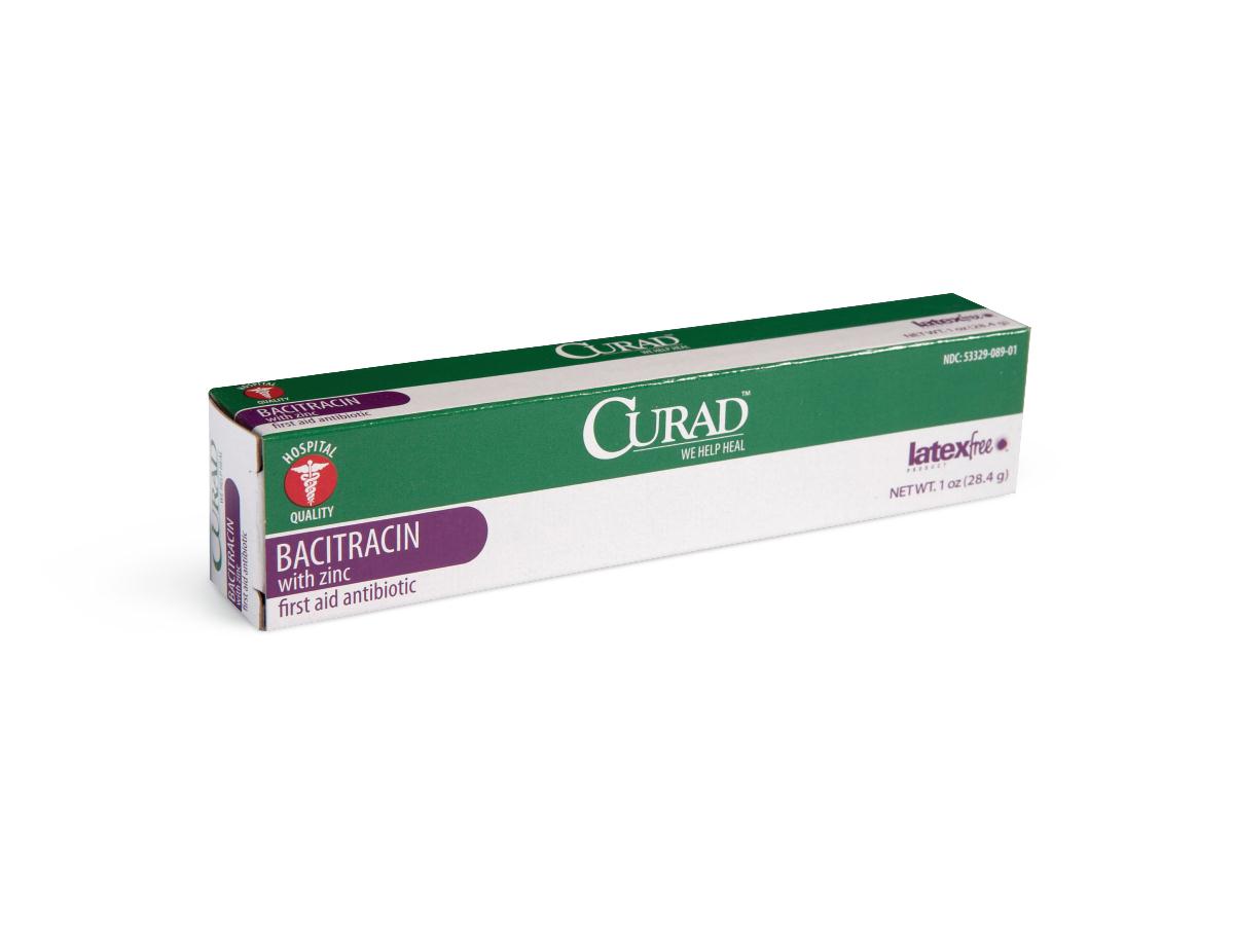 CURAD Bacitracin Antibiotic Ointments with Zinc,1.000 OZ 1 (EA)