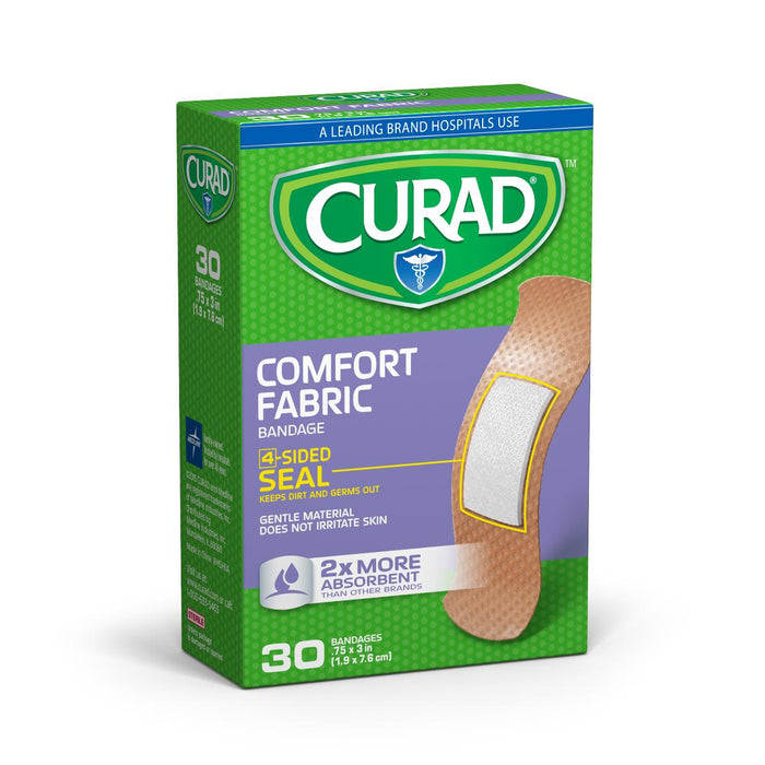 CURAD Comfort Fabric Bandages,Tan,No 24 (CS)