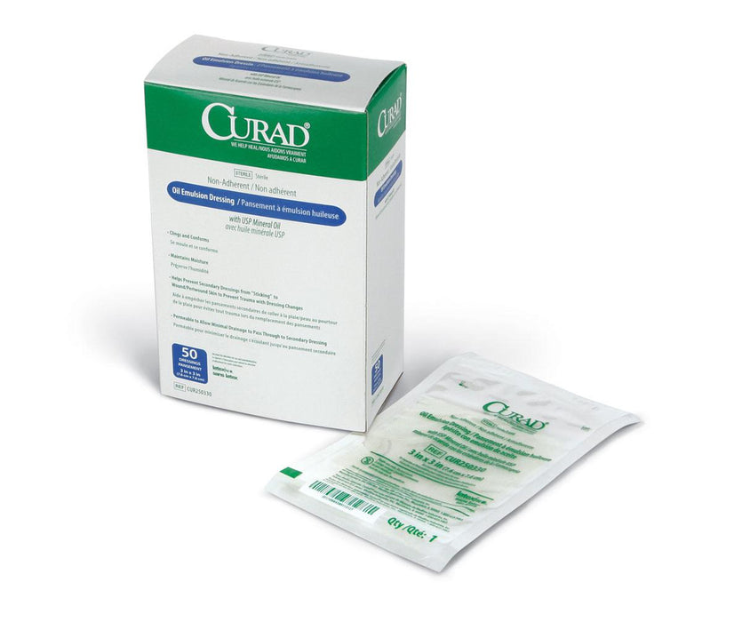 CURAD Sterile Oil Emulsion Nonadherent Gauze Dressing 50 (BX)