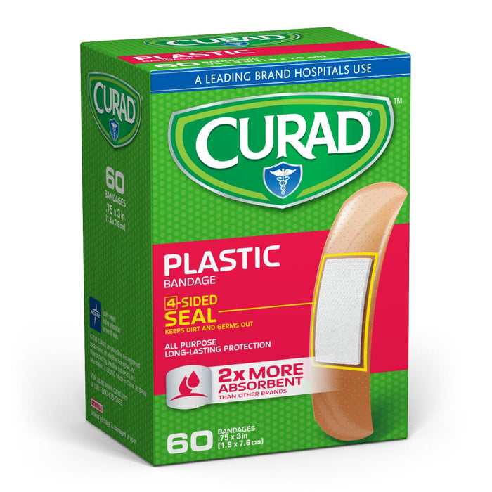 CURAD Plastic Adhesive Bandages,Tan,No 48 (CS)