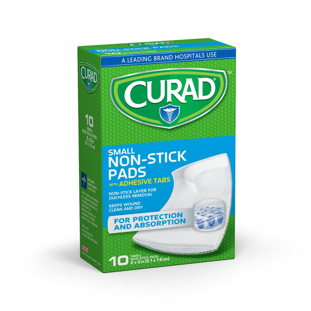 CURAD Sterile Nonstick Pads with Adhesive Tabs 12 (CS)