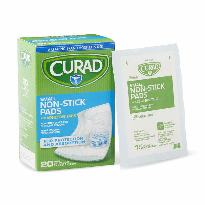 CURAD Sterile Nonstick Pads with Adhesive Tabs 12 (CS)