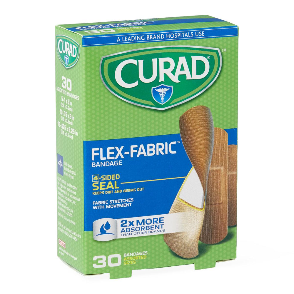 CURAD Flex-Fabric Bandages,Brown,Yes 24 (CS)