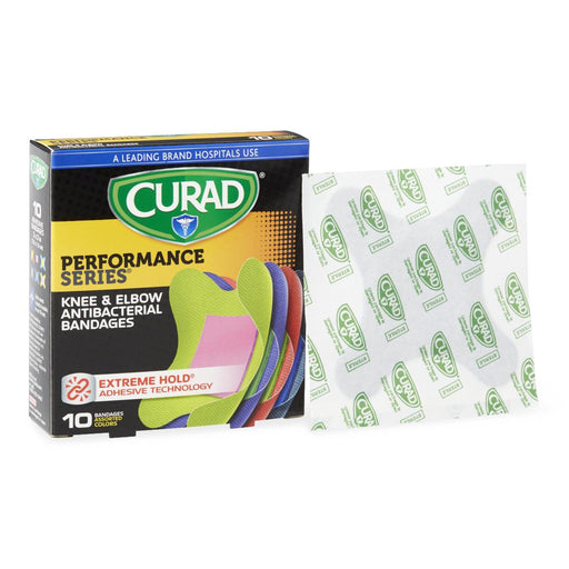 CURAD Performance Series Antibacterial Bandages,Assorted Colors,No 24 (CS)