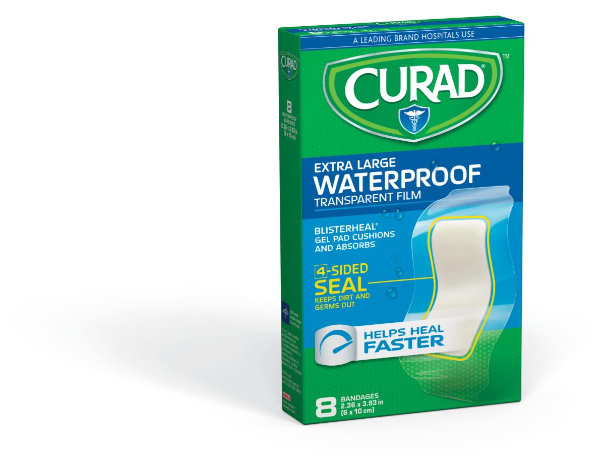 CURAD Clear Waterproof Adhesive Bandages,Clear,No 24 (CS)