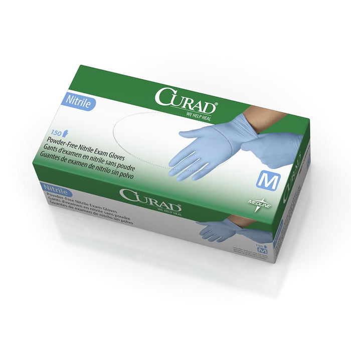 CURAD Nitrile Exam Gloves,Blue,Medium 1500 (CS)