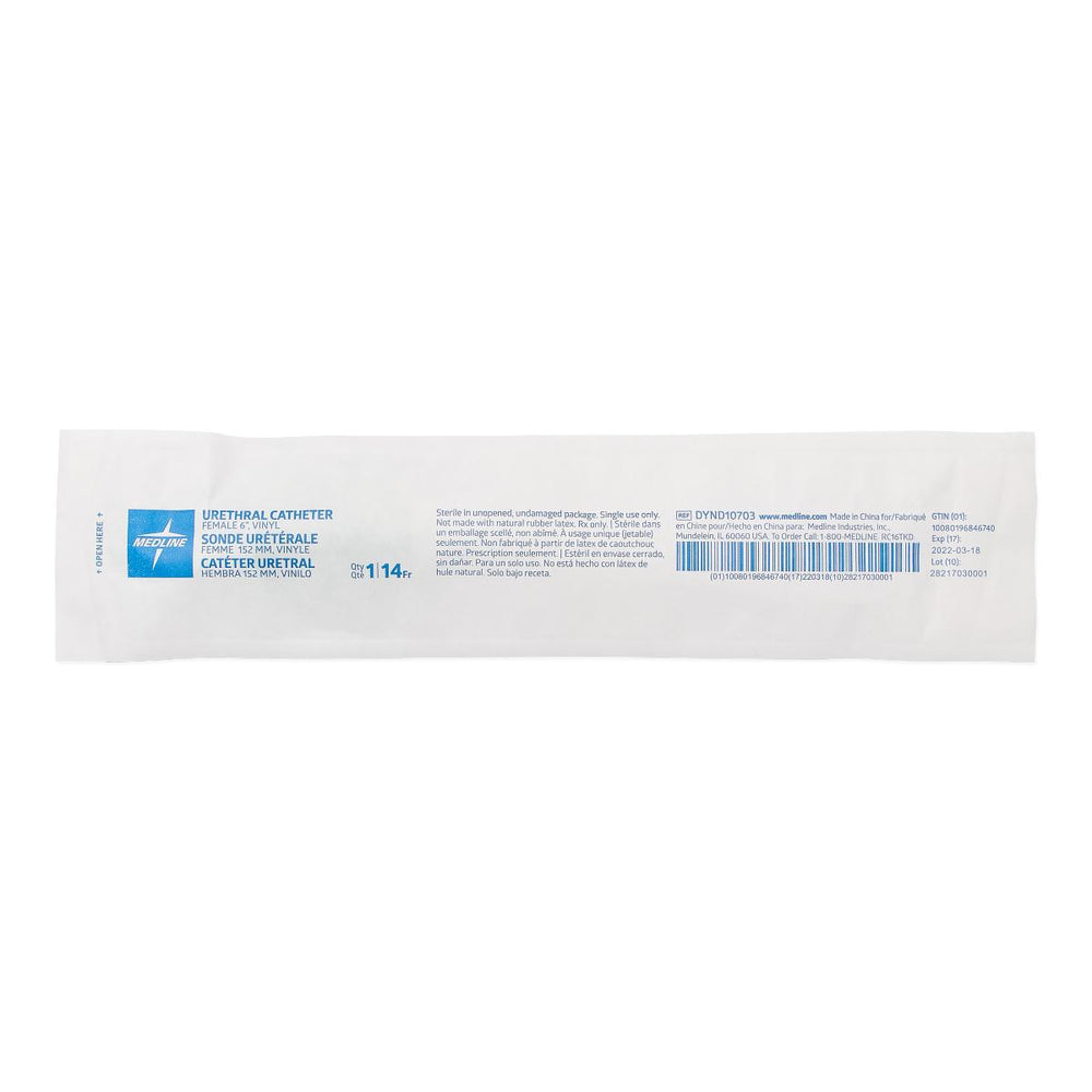 Clear Vinyl Intermittent Catheters,14.0 30 (CS)