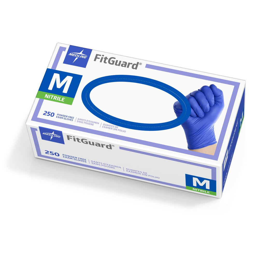 FitGuard Nitrile Exam Gloves,Dark Blue,Medium 2500 (CS)