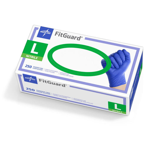 FitGuard Nitrile Exam Gloves,Dark Blue,Large 250 (BX)