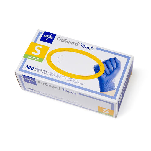 FitGuard Touch Powder-Free Nitrile Exam Gloves,Dark Blue,Small 300 (BX)