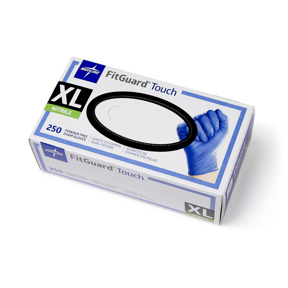 FitGuard Touch Powder-Free Nitrile Exam Gloves,Dark Blue,X-Large 250 (BX)