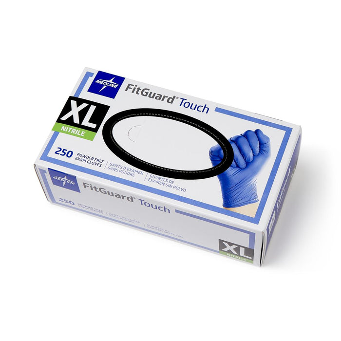FitGuard Touch Powder-Free Nitrile Exam Gloves,Dark Blue,X-Large 2500 (CS)