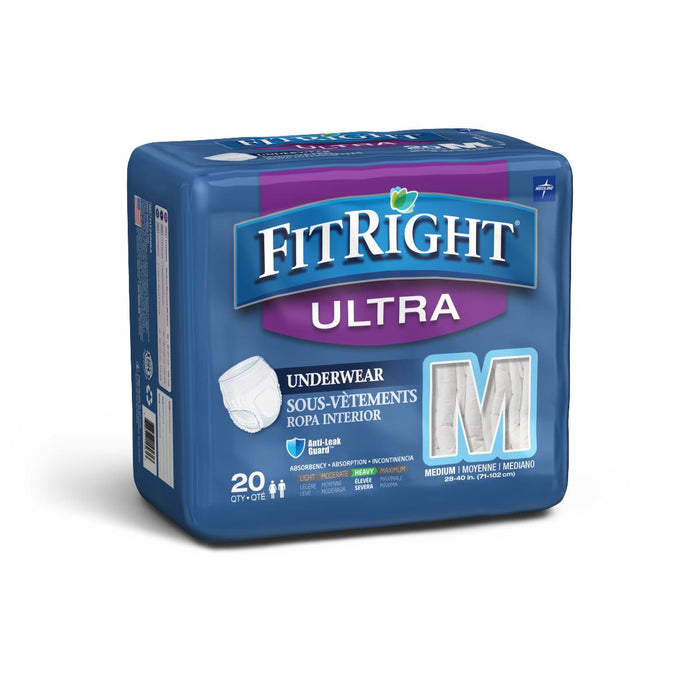 FitRight Ultra Adult Incontinence Underwear,Medium 20 (BG)