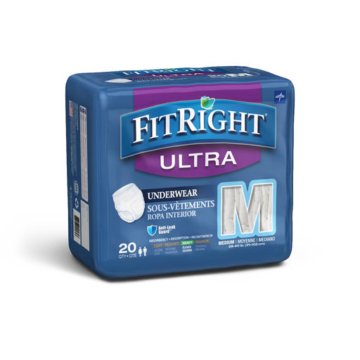 FitRight Ultra Adult Incontinence Underwear,Medium 80 (CS)