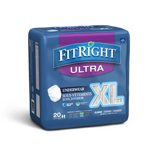 FitRight Ultra Adult Incontinence Underwear,X-Large 80 (CS)