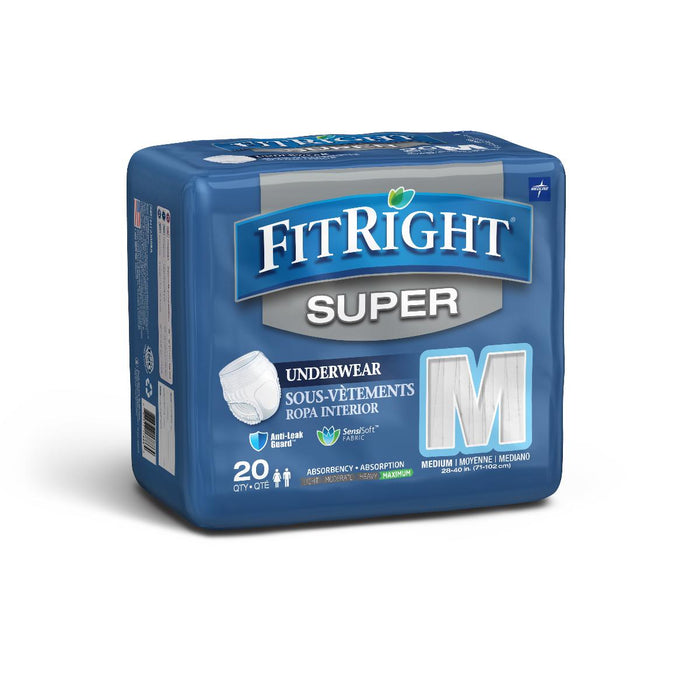 FitRight Super Adult Incontinence Underwear,Medium 80 (CS)