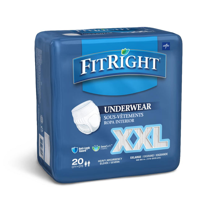 FitRight 2XL Size Protective Underwear,2X-Large 20 (BG)