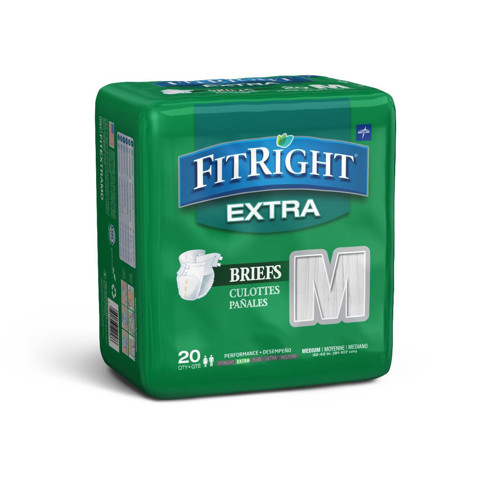 FitRight Extra Incontinence Briefs,32"-42" 20 (BG)