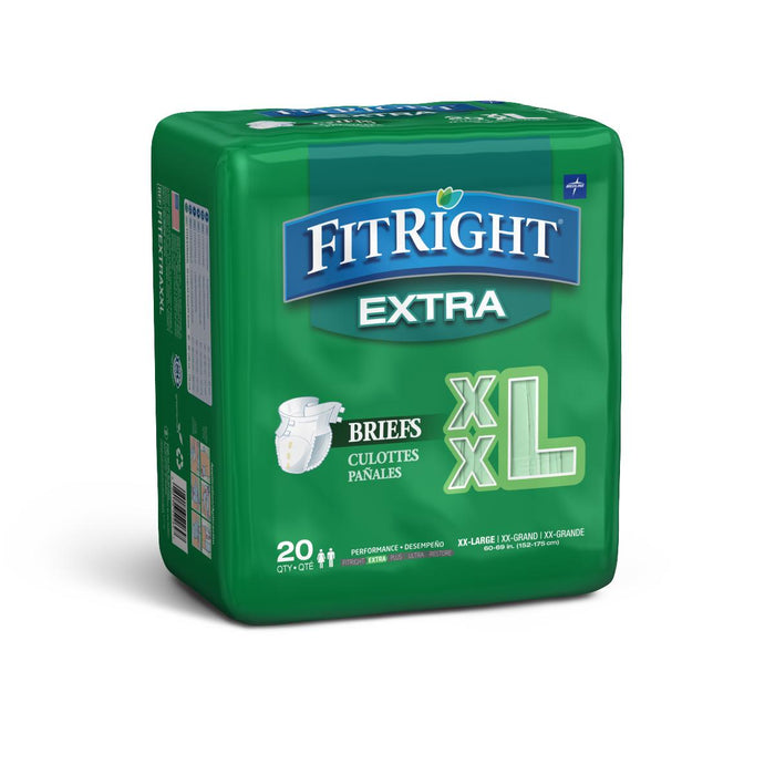 FitRight Extra Incontinence Briefs,60"-69" 20 (BG)