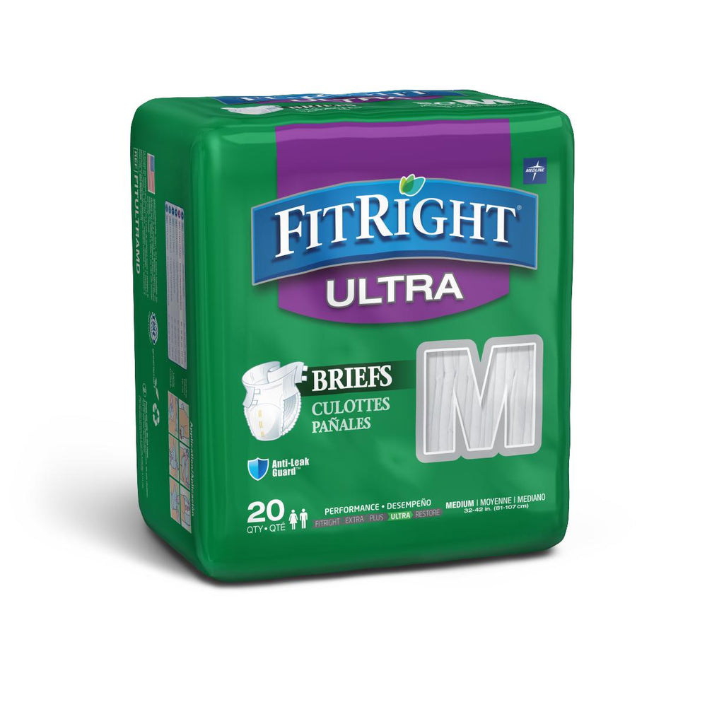 FitRight Ultra Incontinence Briefs,32"-42" 80 (CS)