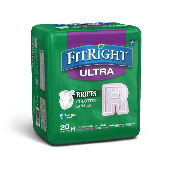 FitRight Ultra Incontinence Briefs,40"-50" 20 (BG)