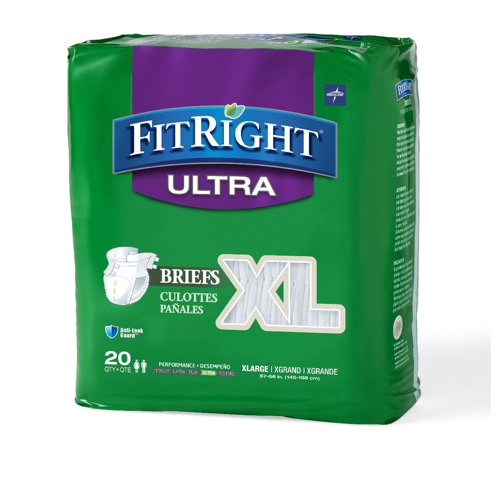 FitRight Ultra Incontinence Briefs,57"-66" 80 (CS)