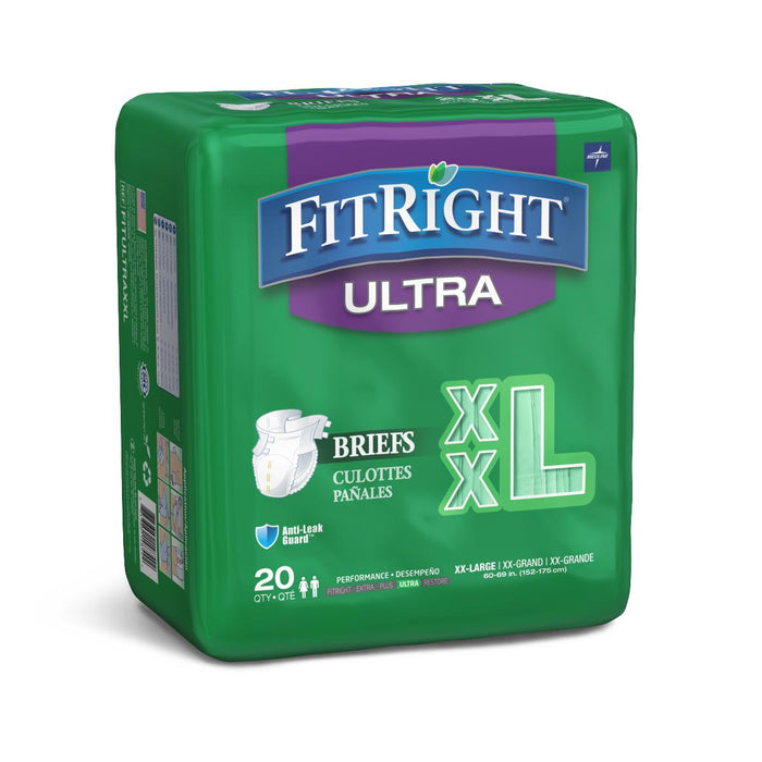 FitRight Ultra Incontinence Briefs,60"-69" 20 (BG)