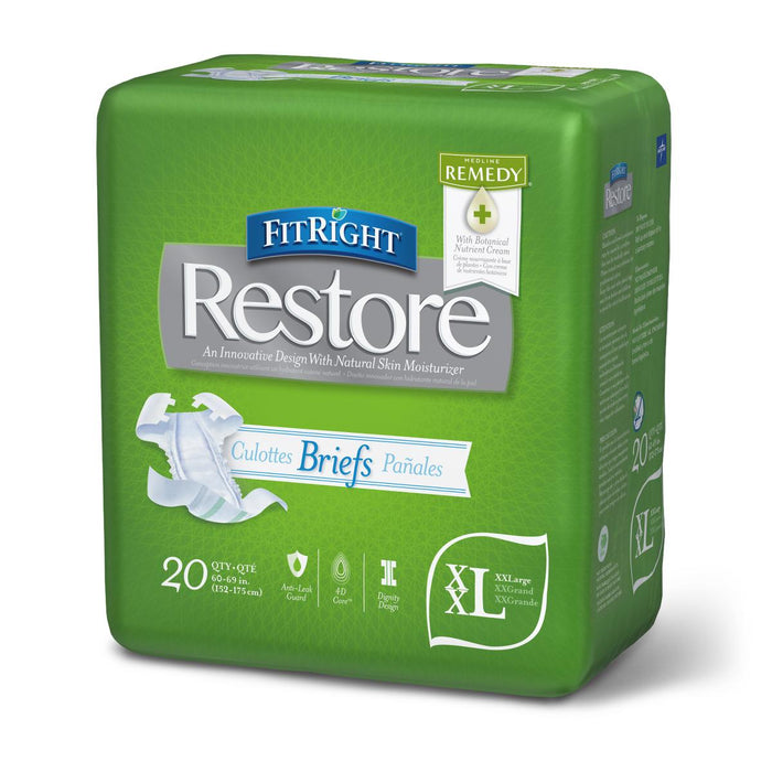 FitRight Restore Ultra Incontinence Briefs with Remedy Phytoplex,60"-69" 80 (CS)
