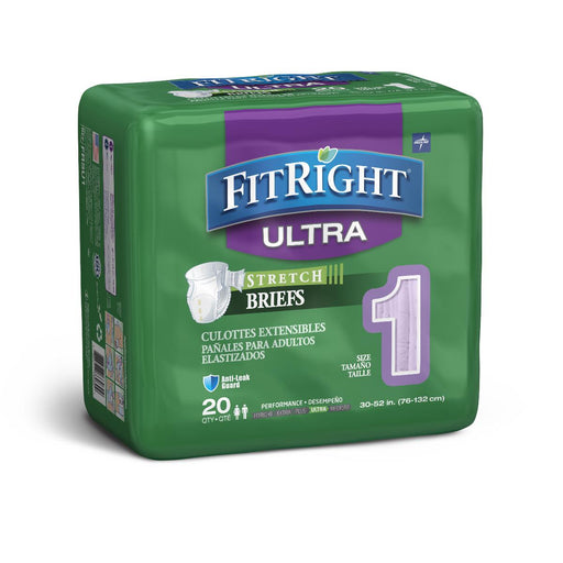 FitRight Stretch Ultra Incontinence Briefs with Center Tab 80 (CS)