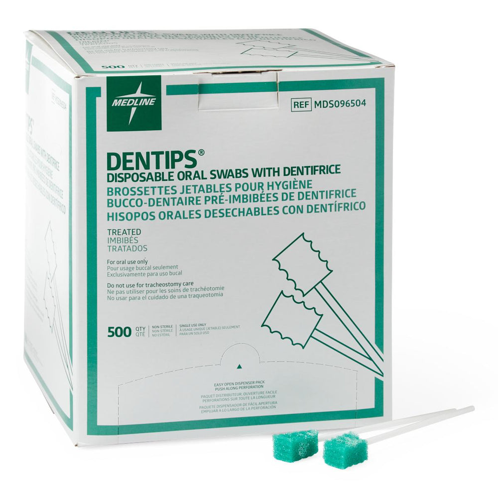 DenTips Oral Swabsticks,Green 10 (PK)