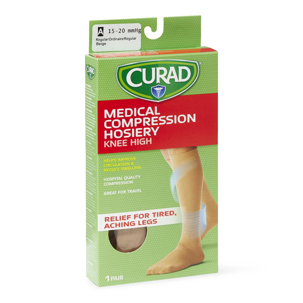 CURAD Knee-High Compression Hosiery,Beige,A 1 (EA)