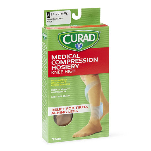 CURAD Knee-High Compression Hosiery,Beige,A 1 (EA)