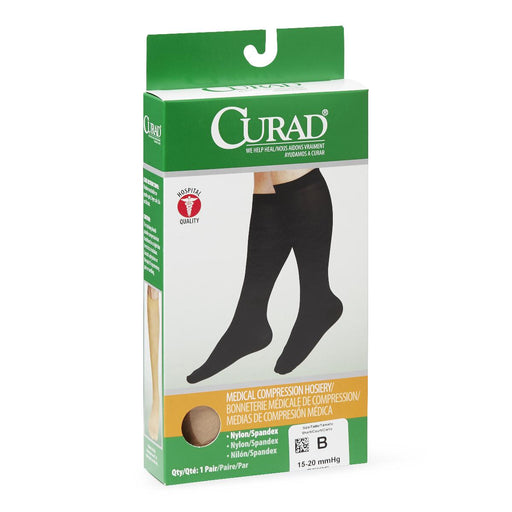 CURAD Knee-High Compression Hosiery,Beige,B 1 (EA)