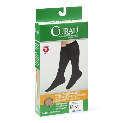 CURAD Knee-High Compression Hosiery,Beige,C 1 (EA)