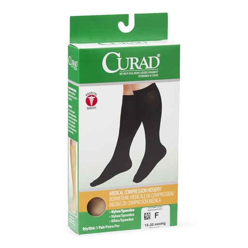 CURAD Knee-High Compression Hosiery,Beige,F 1 (EA)