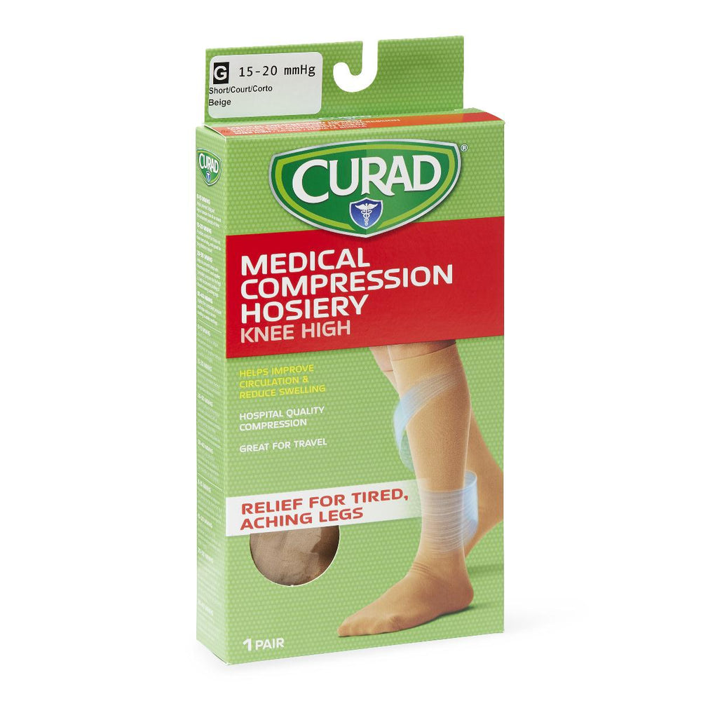 CURAD Knee-High Compression Hosiery,Beige,G 1 (EA)