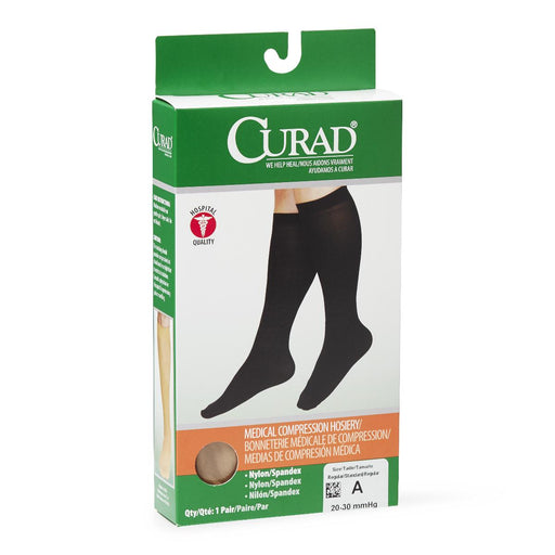 CURAD Knee-High Compression Hosiery,Beige,A 1 (EA)