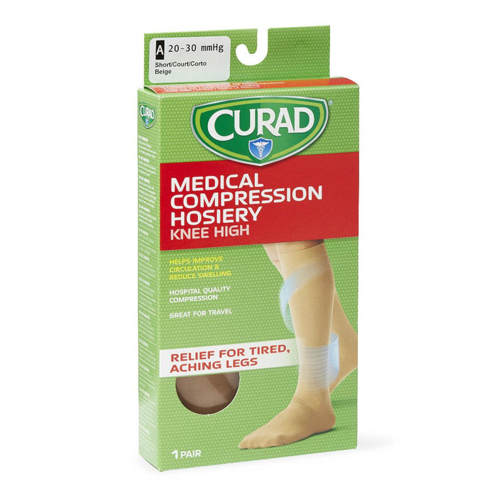 CURAD Knee-High Compression Hosiery,Beige,A 1 (EA)