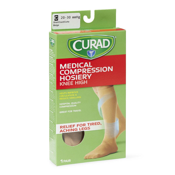 CURAD Knee-High Compression Hosiery,Beige,C 1 (EA)