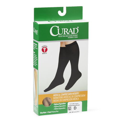 CURAD Knee-High Compression Hosiery,Beige,D 1 (EA)