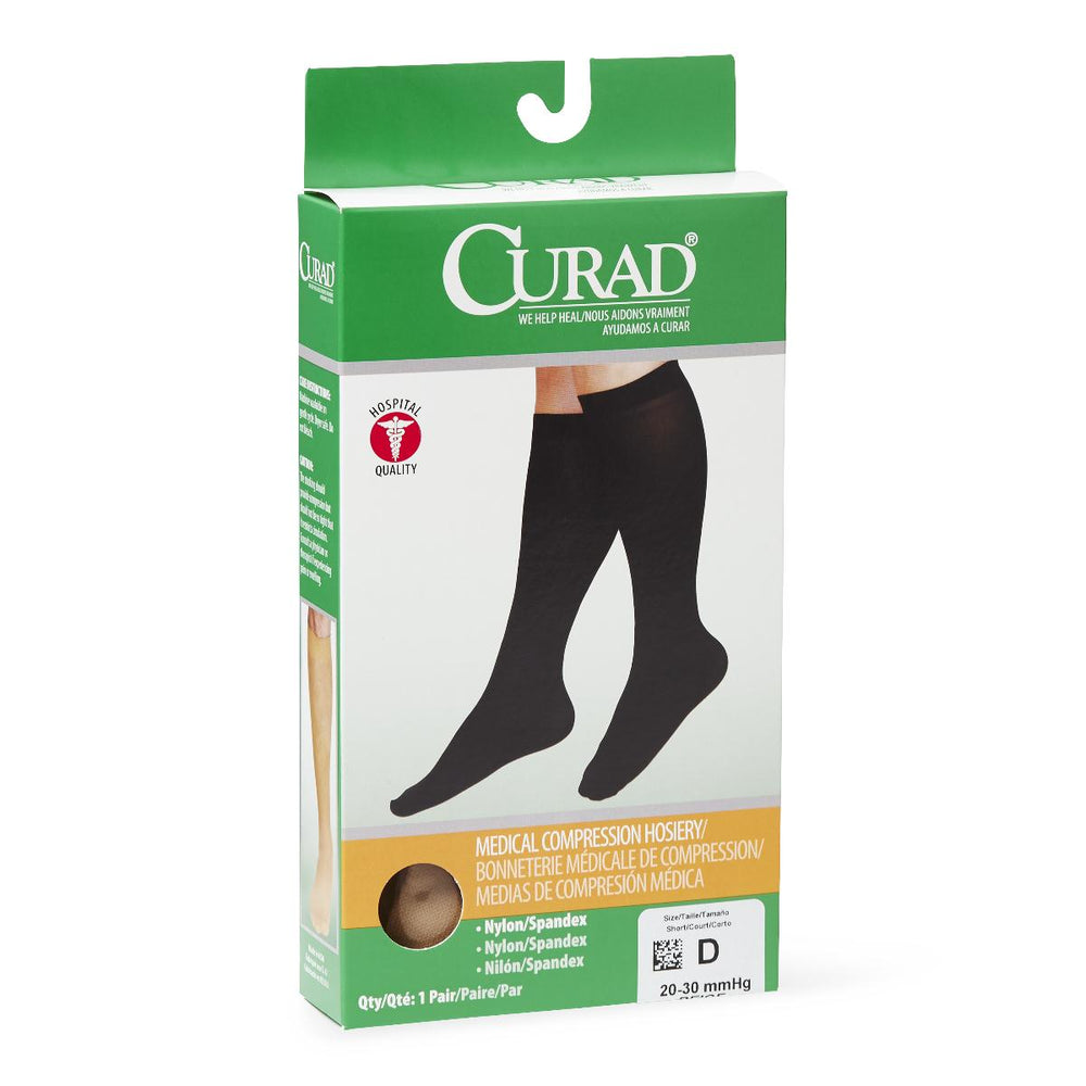 CURAD Knee-High Compression Hosiery,Beige,D 1 (EA)