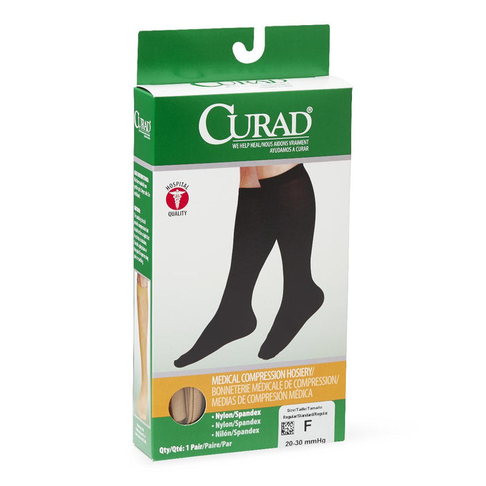 CURAD Knee-High Compression Hosiery,Beige,F 1 (EA)