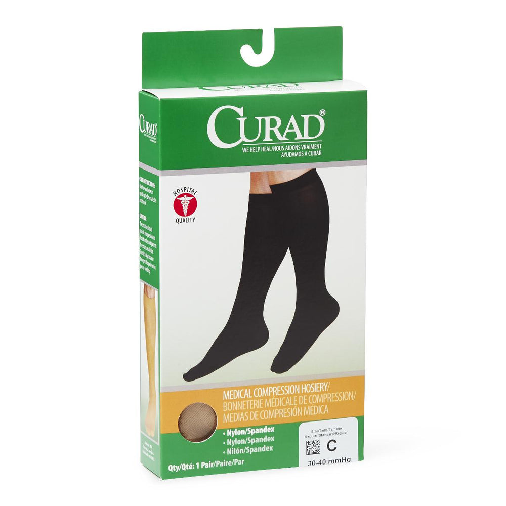 CURAD Knee-High Compression Hosiery,Beige,C 1 (EA)